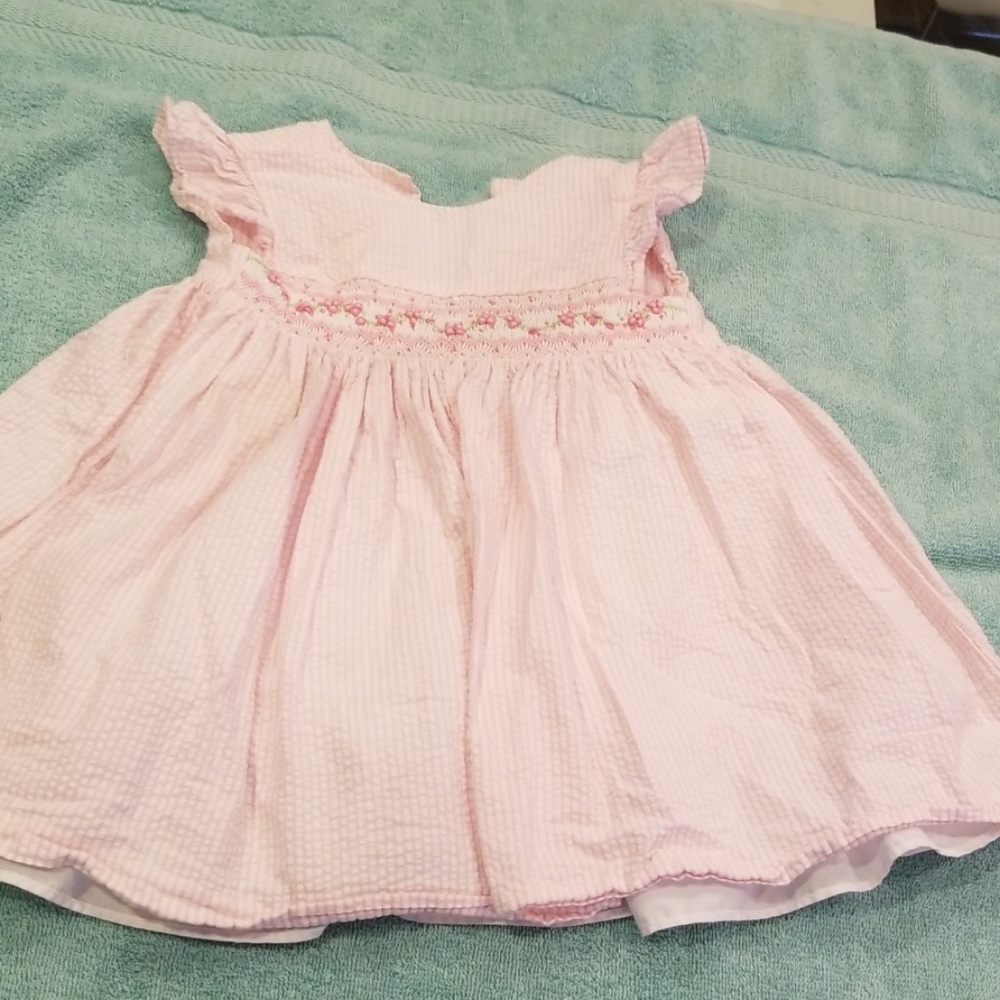 Laura Ashley | Seersucker Smocked Dress